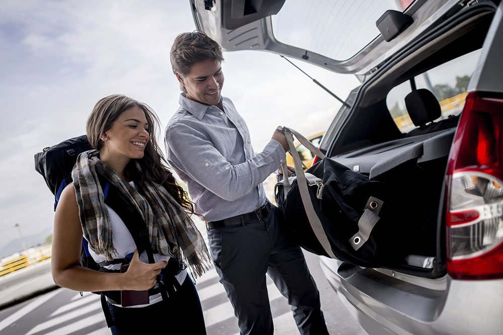 Couple Leaving for Airport